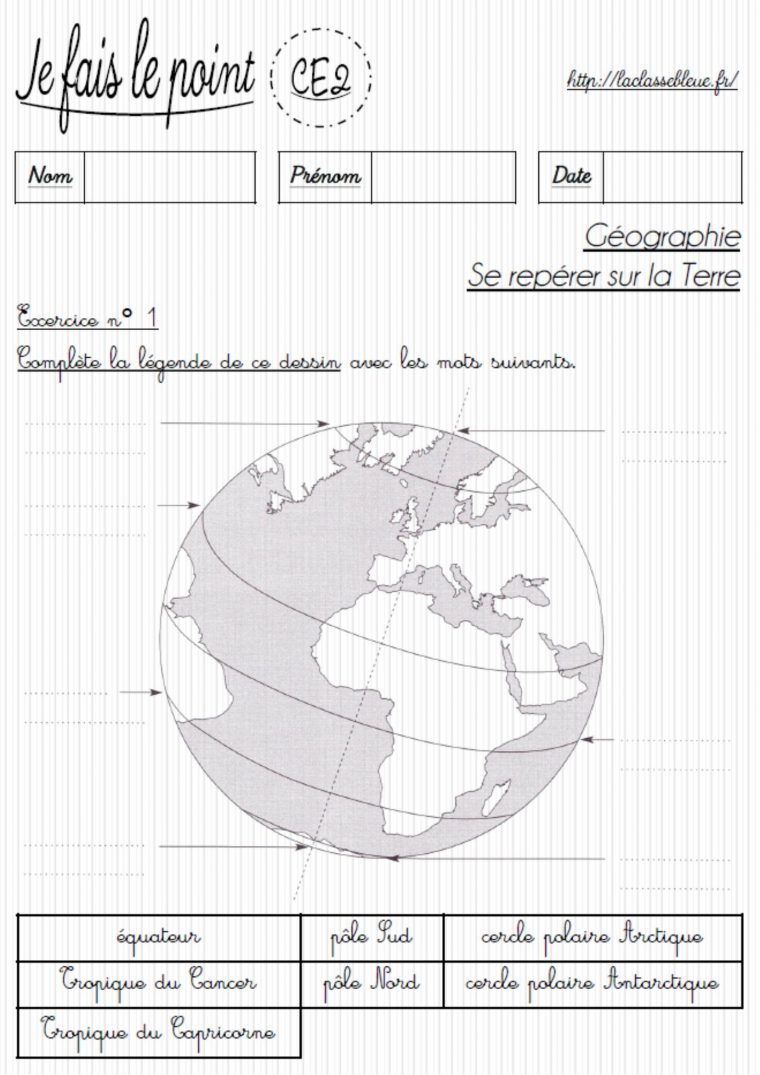 Cycle 3-Géographie-Les Évaluations – Laclassebleue encequiconcerne Fleuves Ce2