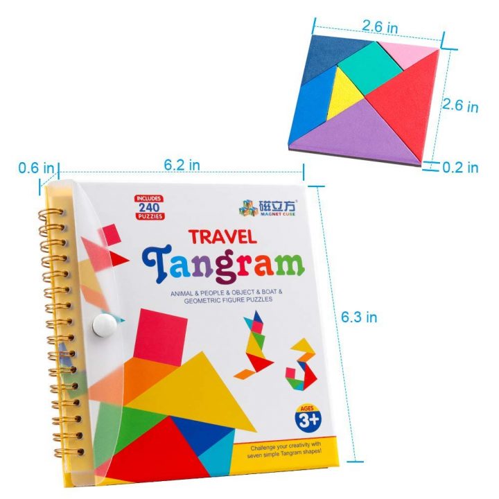 D Fantix Seyahat Tangram Bulmaca 3 Set Manyetik Tangram Yol Gezisi Tangoes  Yapboz Şekiller Diseksiyon Oyunları Çözüm avec Tangram Simple