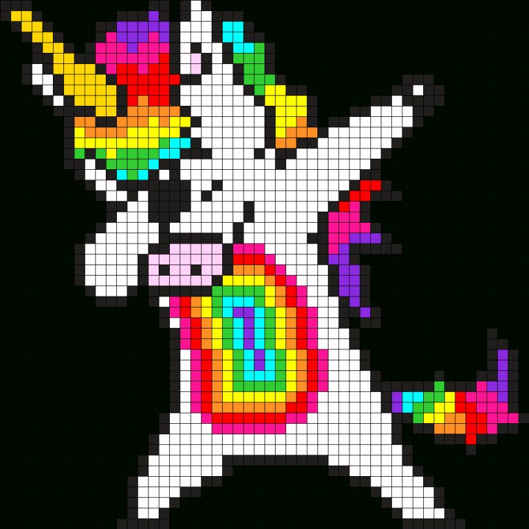 Dab Pony Perler Pattern | Pixel Art Pattern, Pixel Art serapportantà Modele Dessin Pixel