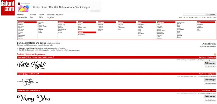 Dafont : Présentation Et Fonctionnalités – Bdm/tools tout Jeux D Écriture Gratuit
