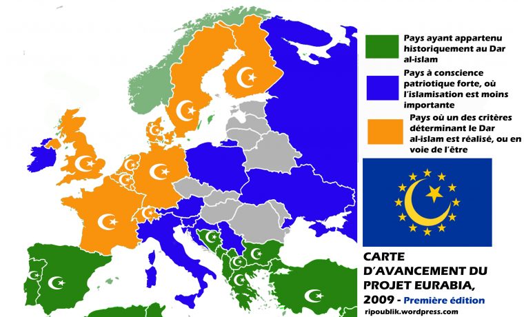 Dar Al-Islam: Etat D'avancement De L'islamisation De L destiné Carte Des Pays De L Europe