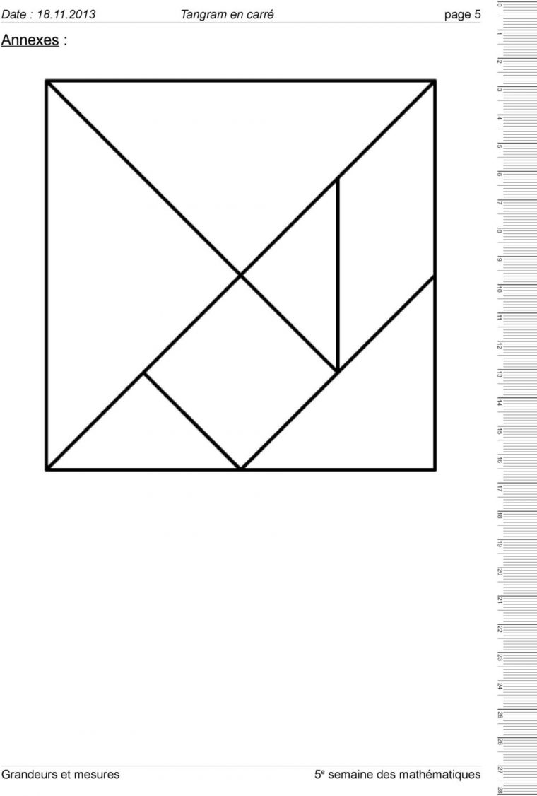 Date : Tangram En Carré Page – Pdf Téléchargement Gratuit pour Tangram Carré