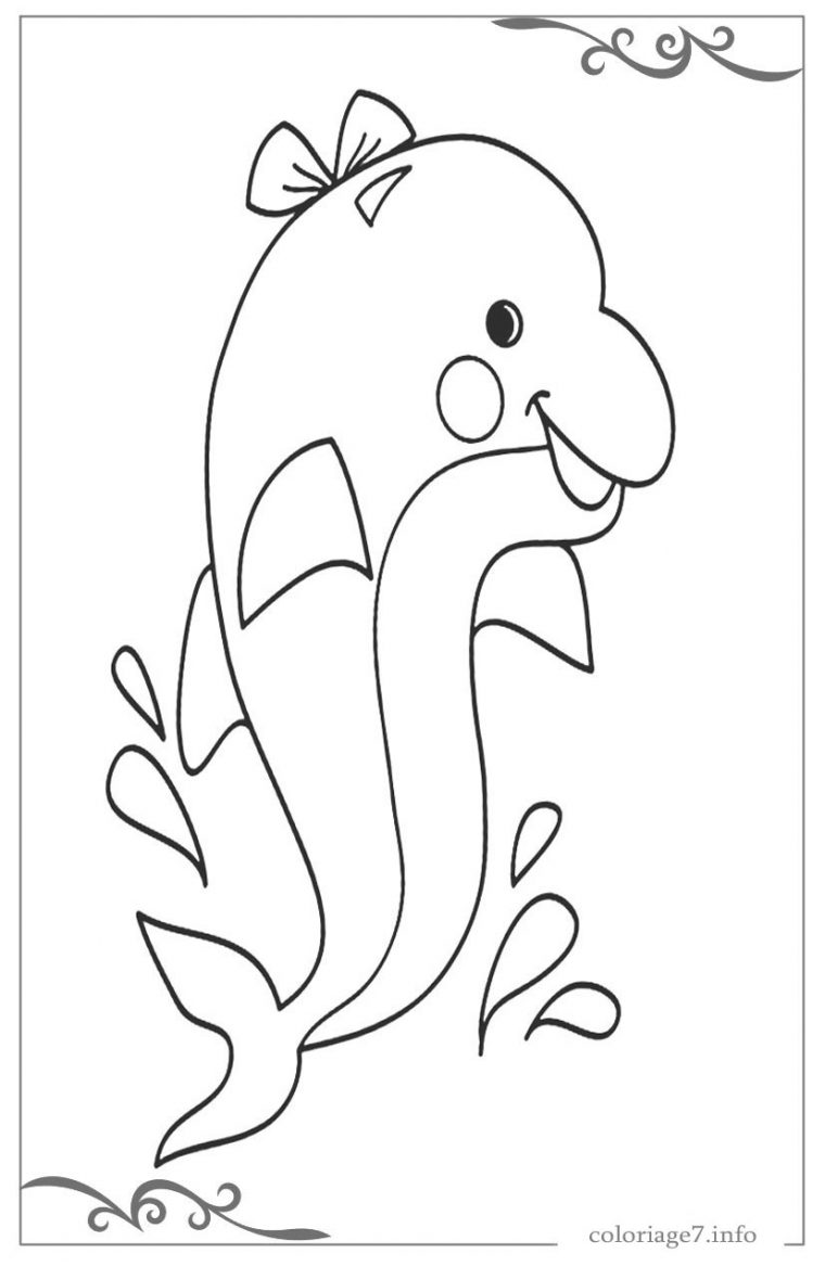 Dauphins Coloriages À Imprimer Gratuits pour Coloriage A Imprimer De Dauphin