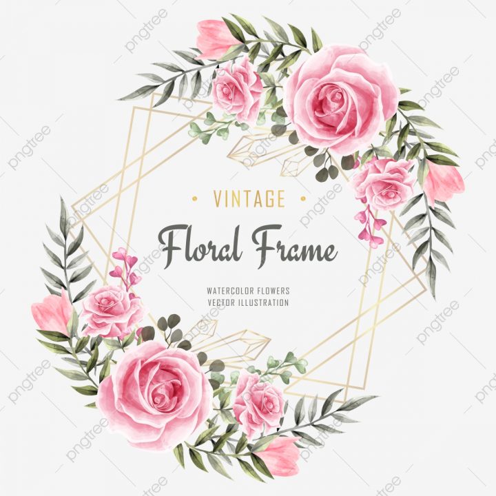 Décoration De Cadre De Fleur Floral Aquarelle De Luxe Pour intérieur Schéma D Une Fleur