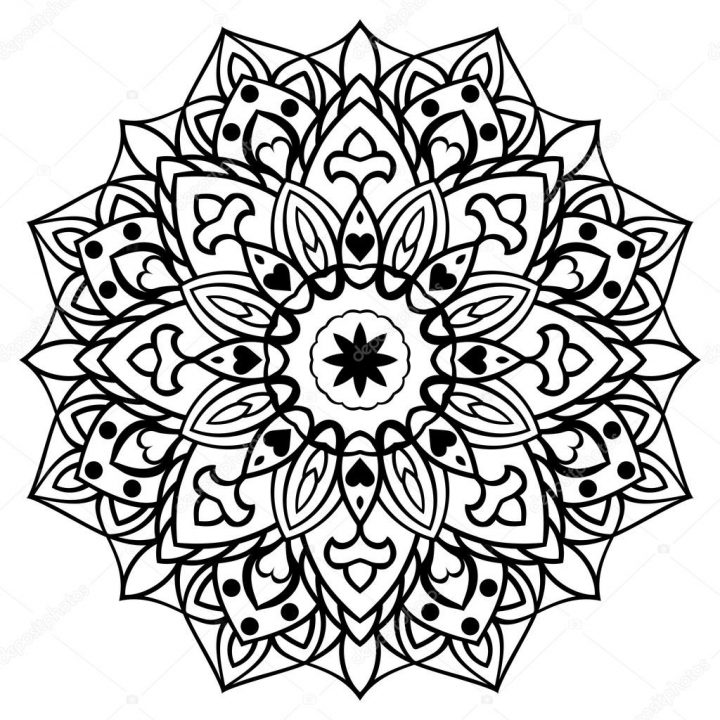 Decorative Oriental Mandala. — Stock Vector © Matorinni serapportantà Rosace A Imprimer