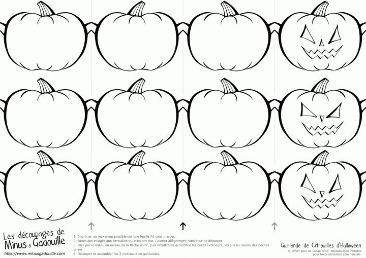 Découpages Halloween Pumpkins Banner Guirlande De pour Decoupage A Imprimer