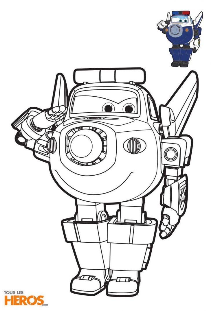 Découvrez Les 5 Premiers Coloriages Super Wings De Tous-Les dedans Coloriage Robot À Imprimer