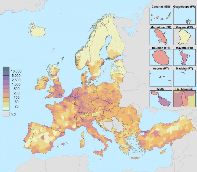 Demographics Of Europe – Wikipedia avec Region De France 2017