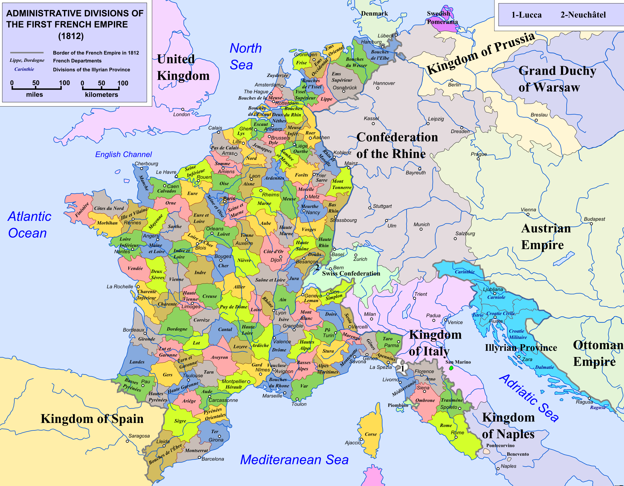 Departement De France Sous Napoleon encequiconcerne Carte De France Et Departement 