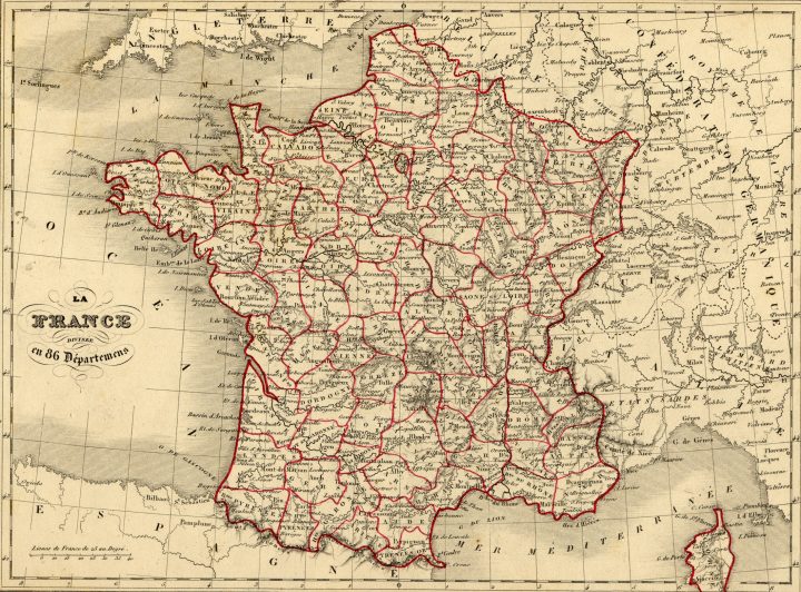 Départements Depuis 1790 pour Carte Departements Francais