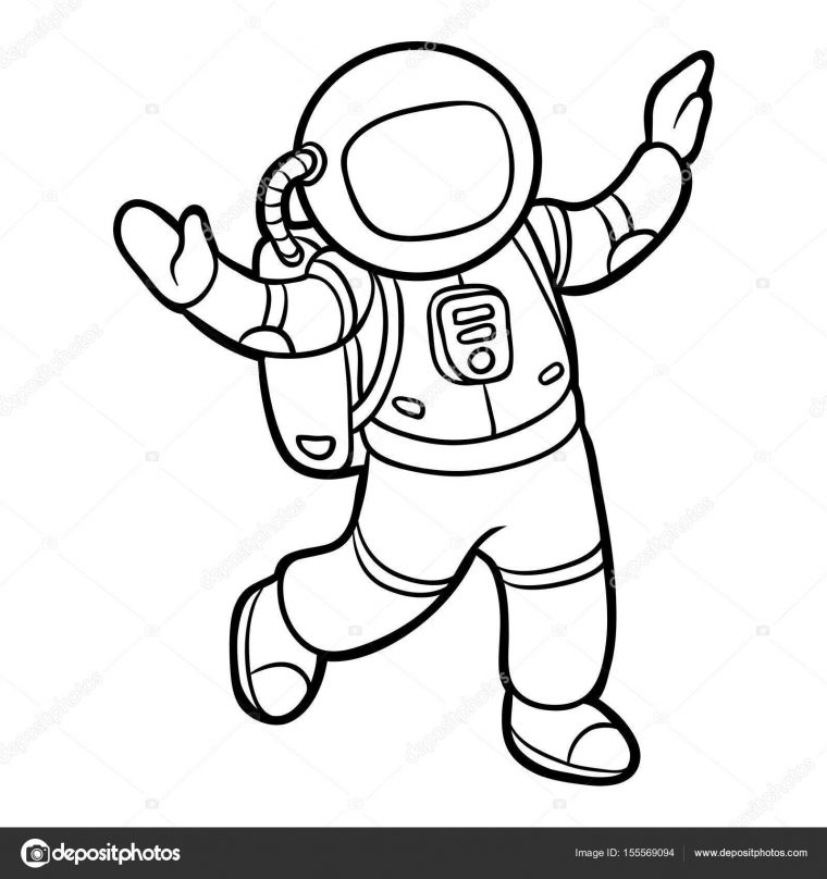 Depositphotos_155569094-Stock-Illustration-Coloring-Book concernant Coloriage Astronaute