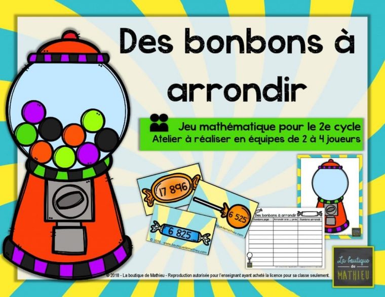 Des Bonbons À Arrondir (Jeu Mathématique – 2E Cycle) pour Jeux De Matematique