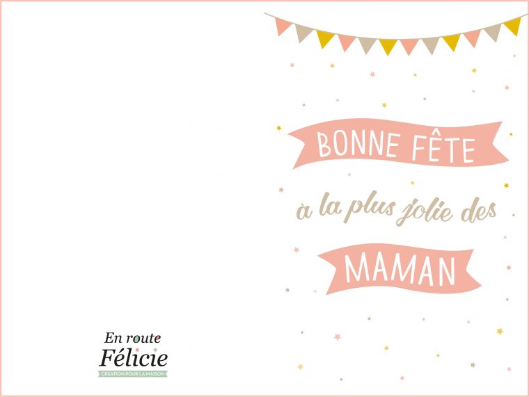 Des Cartes Pour La Fête Des Mères "en Route Félicie" (Free avec Carte Fête Des Mères À Imprimer