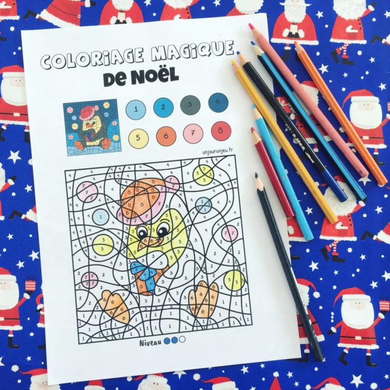 Des Coloriages Magiques De Noël À Imprimer – Un Jour Un Jeu avec Coloriage Magique 6 Ans