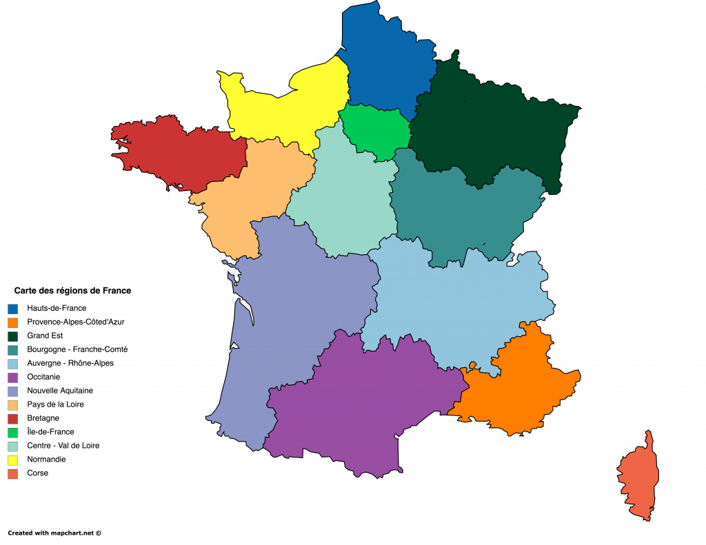 Des Fonds De Carte Gratuits Personnalisables En Ligne pour Carte Des Nouvelles Régions En France 