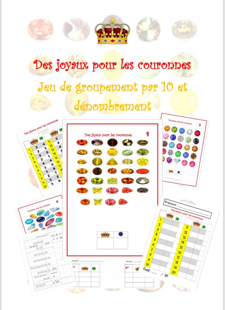 Des Joyaux Pour Les Couronnes – Jeu De Groupement Par 10 serapportantà Jeux De Maitresse A Imprimer