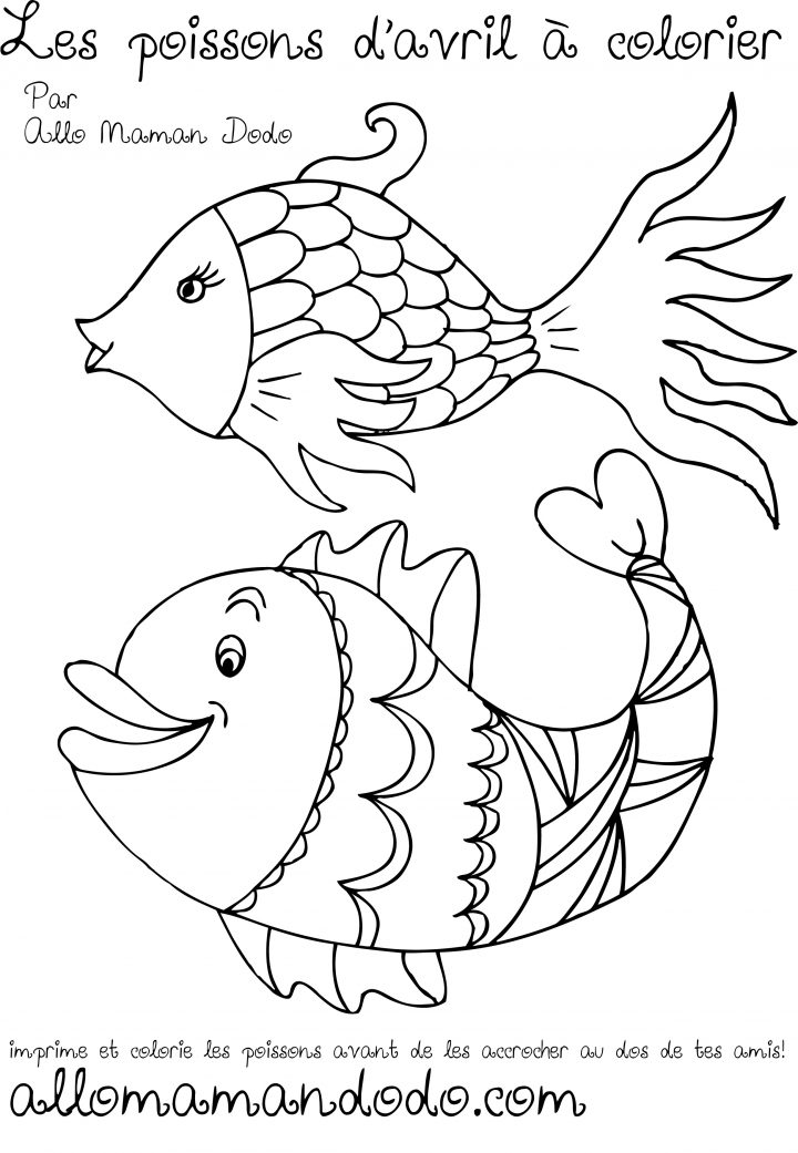 Des Poissons À Imprimer, Colorier, Et Accrocher! (Poisson D intérieur Dessin De Poisson D Avril A Imprimer