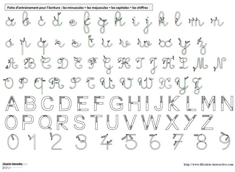 Des Référents A4 Avec Les Modèles D'écriture (Cursives dedans Modèle D Alphabet