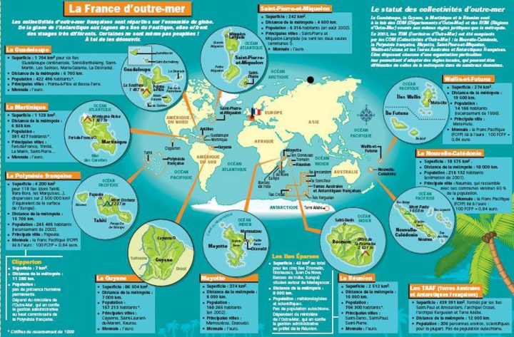 Description Territoires D'outre Mer Français | Outre Mer encequiconcerne Département D Outre Mer Carte