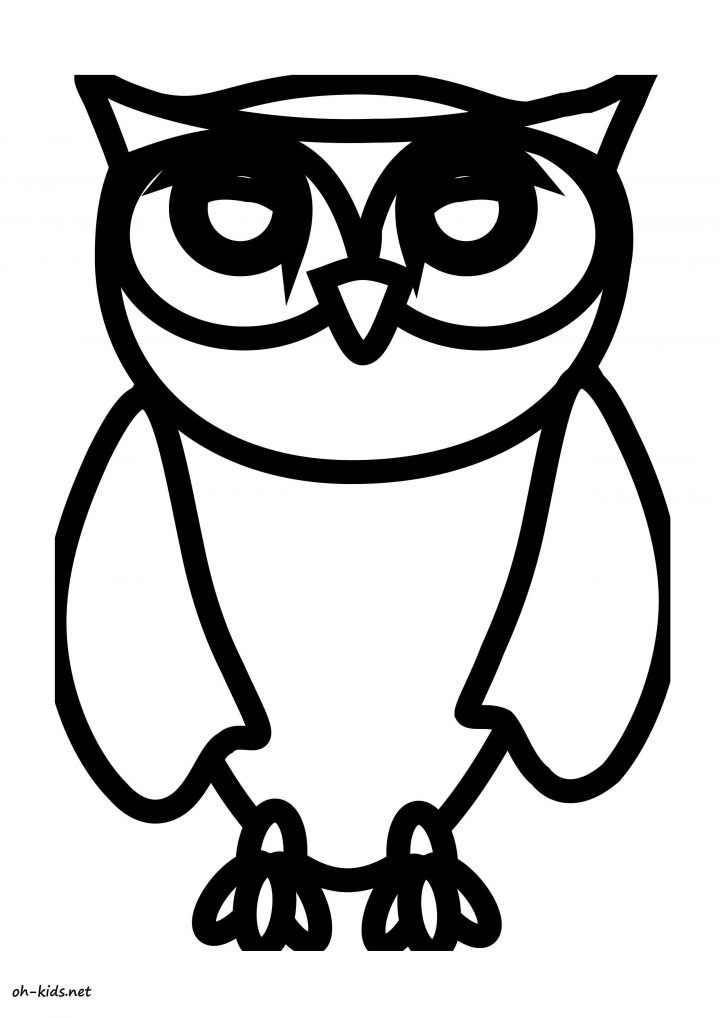 Dessin #1608 – Coloriage Hibou À Imprimer – Oh-Kids serapportantà Hibou A Imprimer