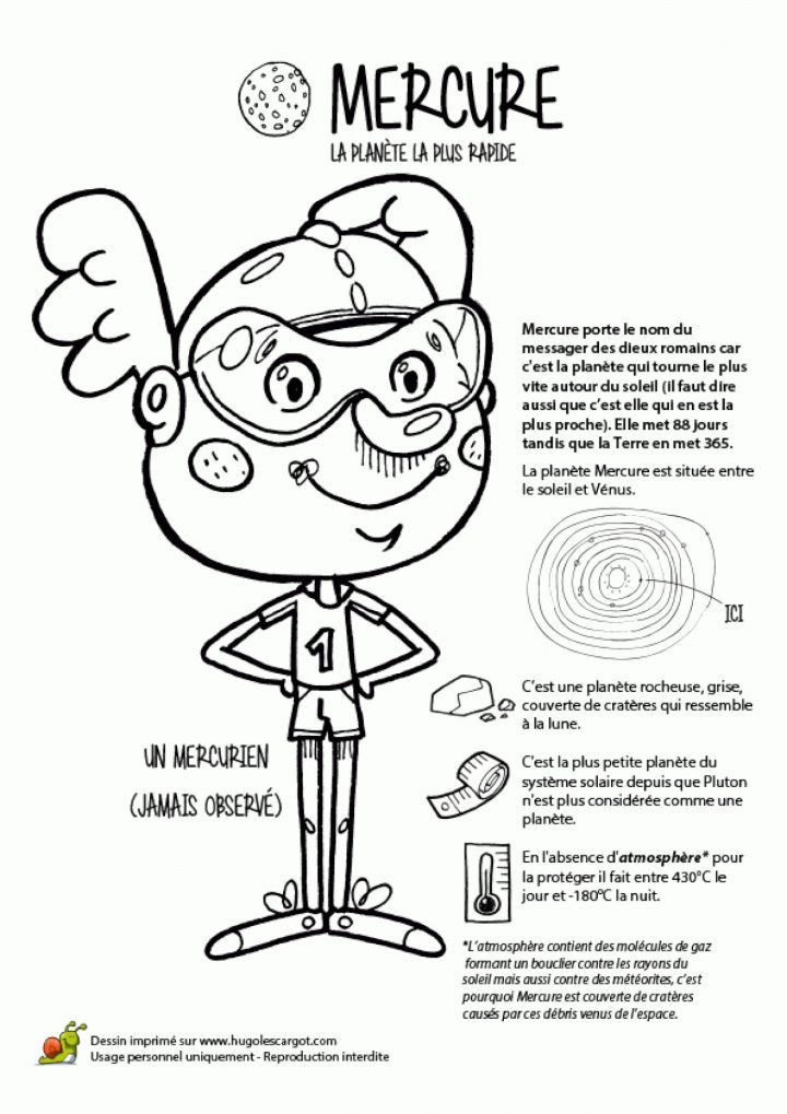 Dessin À Colorier De La Planète Mercure serapportantà Dessin Du Système Solaire