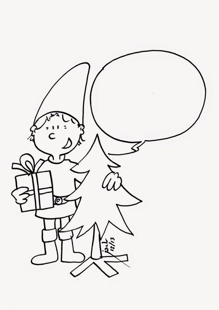 Dessin À Colorier Lutin De Noel tout Dessiner Un Lutin