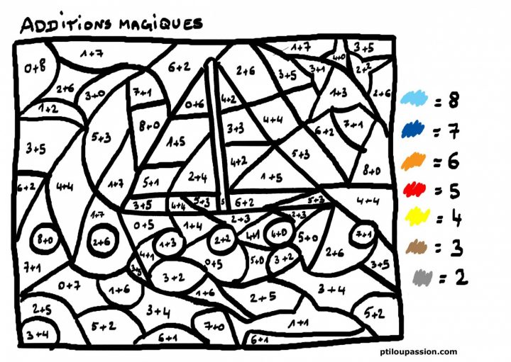 Dessin À Colorier Magique Soustraction Cp Ce1 intérieur Coloriage Codé Cp