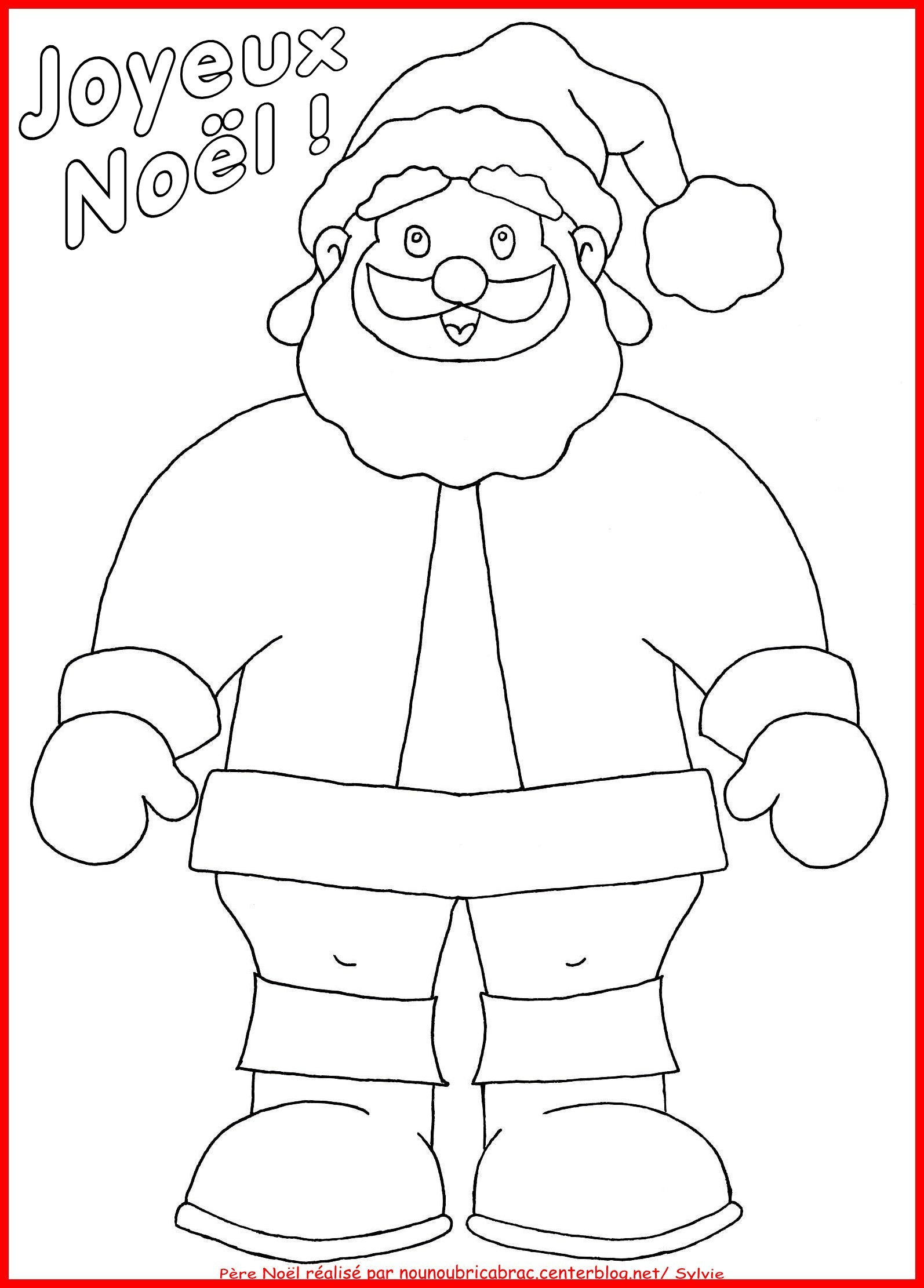 Dessin À Colorier Pere Noel Pere Noel 6 pour Pere Noel A Imprimer Et A Decouper 