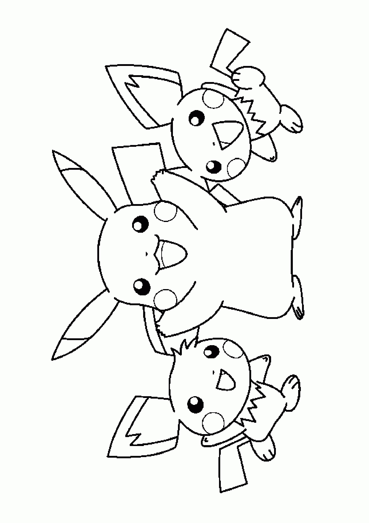 Dessin A Imprimer Pikachu Mignon destiné Dessin De Pikachu Facile