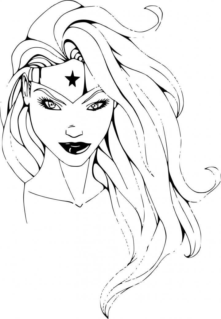 Dessin A Imprimer Wonder Woman encequiconcerne Visage À Colorier