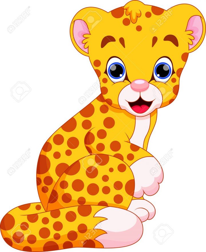 Dessin Animé De Bébé Guépard avec Guépard Dessin