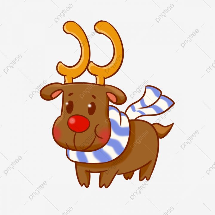 Dessin Animé Dessiné À La Main Mignon De Noël, Mignon Petit tout Caribou Dessin