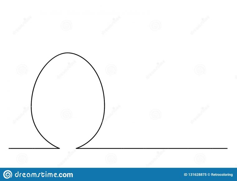 Dessin Au Trait Continu D'oeuf Illustration De Vecteur pour Dessin D Oeuf