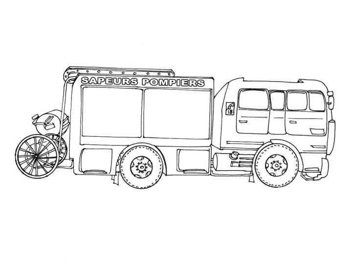 Dessin Camion Pompier À Imprimer avec Dessin De Pompier À Imprimer