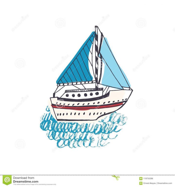 Dessin Coloré De Paquebot, De Bateau À Voile Ou De Navire concernant Paquebot Dessin