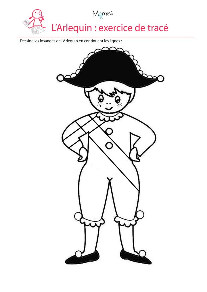 Dessin De Arlequin 2. Coloriage Coloriage Carnaval Arlequin concernant Arlequin A Colorier