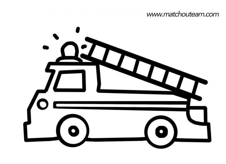 Dessin De Camion De Pompier À Colorier encequiconcerne Coloriage Pompier A Imprimer Gratuit