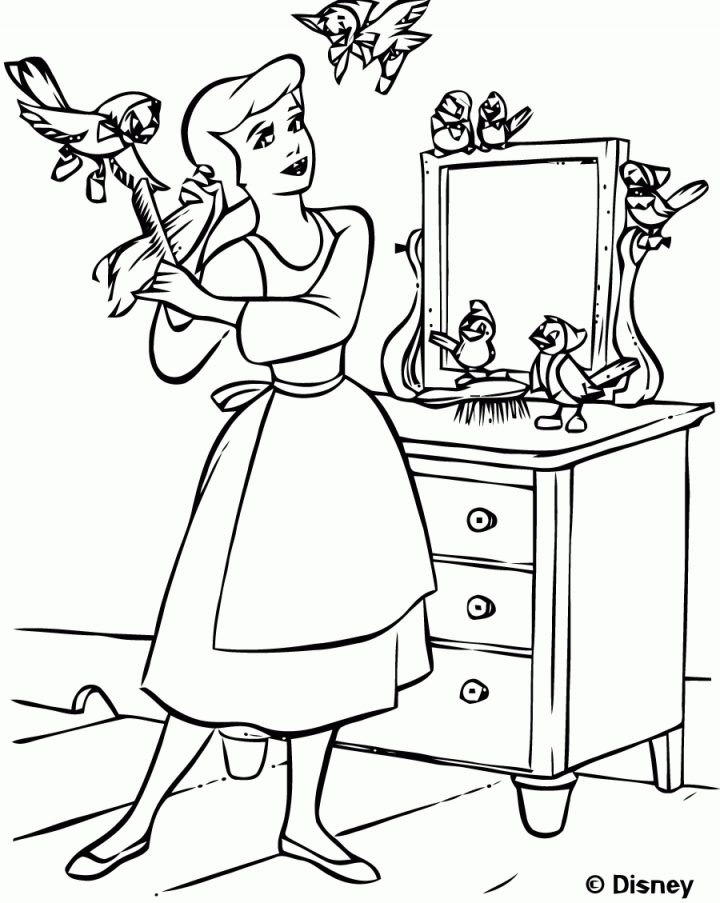 Dessin De Cendrillon Gratuit À Imprimer Et Colorier encequiconcerne Cendrillon À Colorier