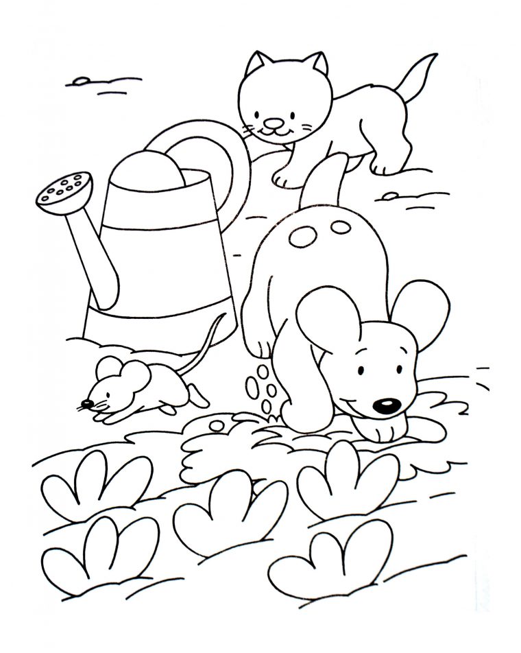 Dessin De Chien Gratuit À Imprimer Et Colorier – Coloriages à Animaux A Dessiner Imprimer