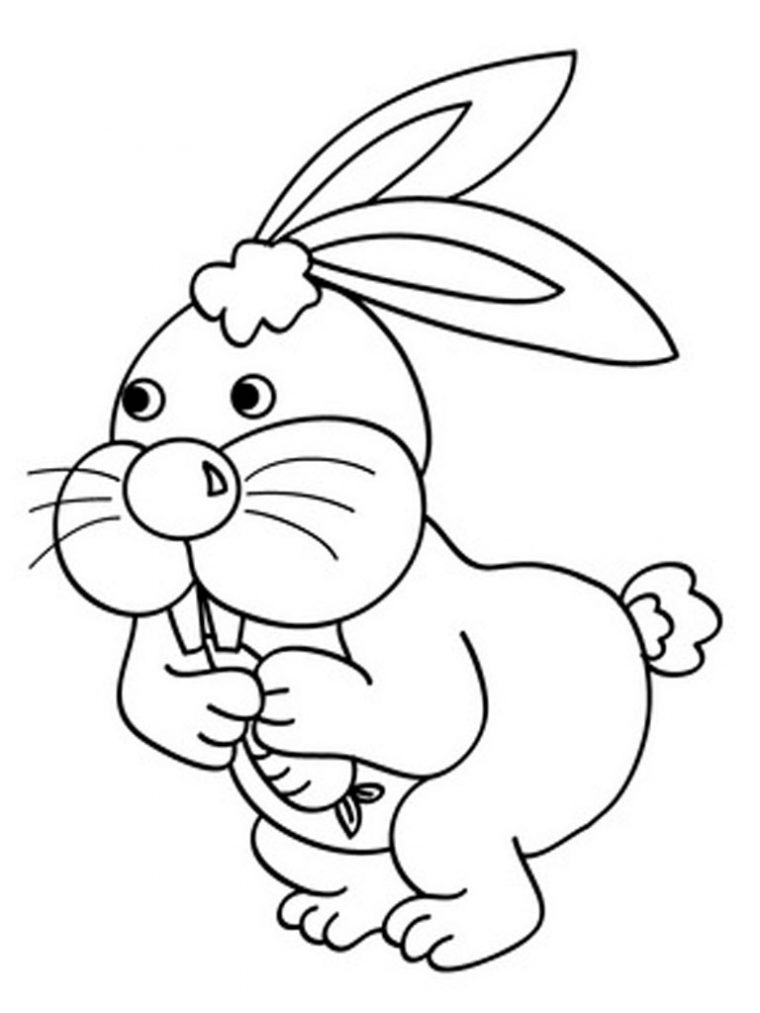 Dessin De Lapin À Colorier pour Faire Coloriage Gratuit Sur Ordinateur