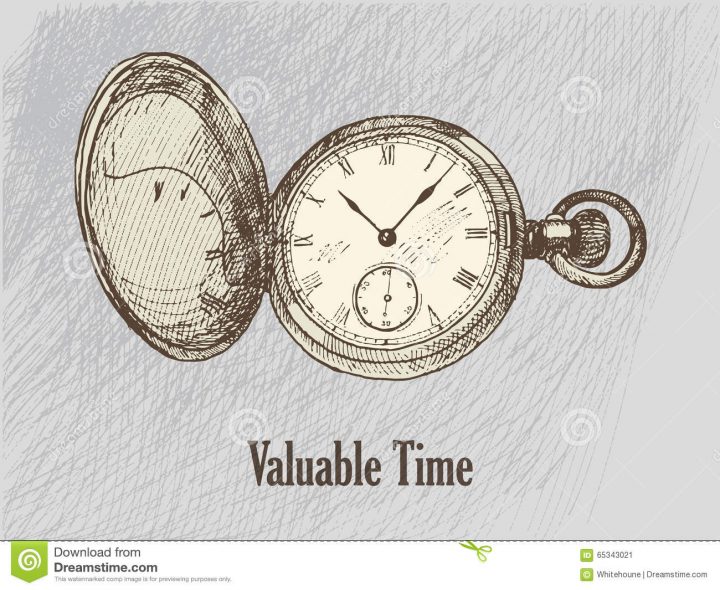 Dessin D'horloge De Wintage Illustration De Vecteur dedans Dessin D Horloge