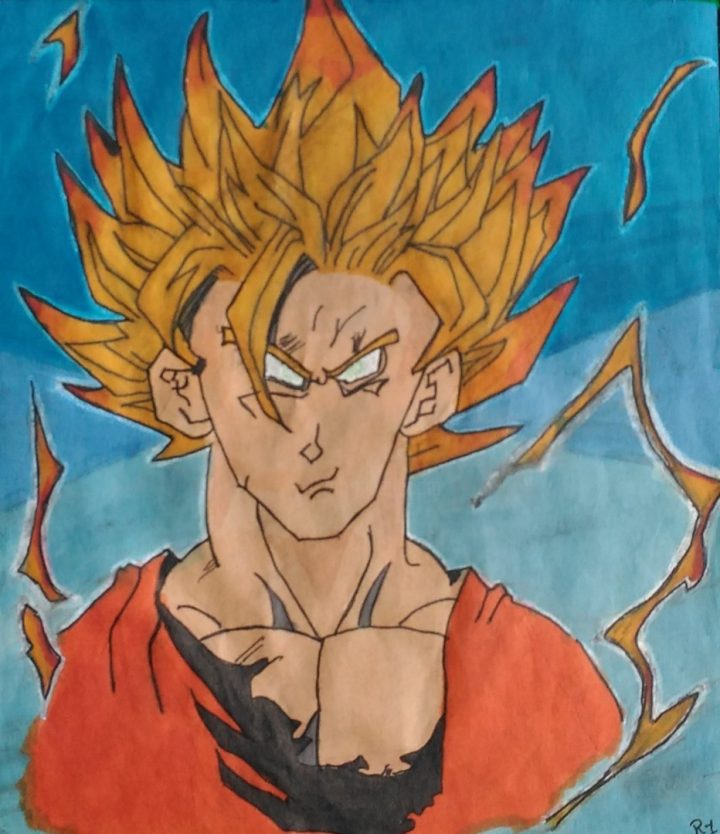 Dessin Dragon Ball Z: Goku Drawing By R1 | Artmajeur tout Dessin Animé De Dragon Ball Z