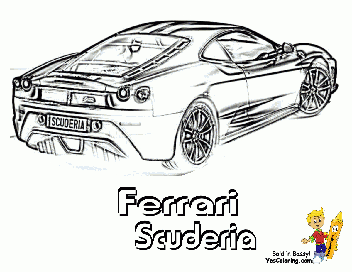 Dessin Ferrari F12 À Imprimer encequiconcerne Ferrari A Colorier