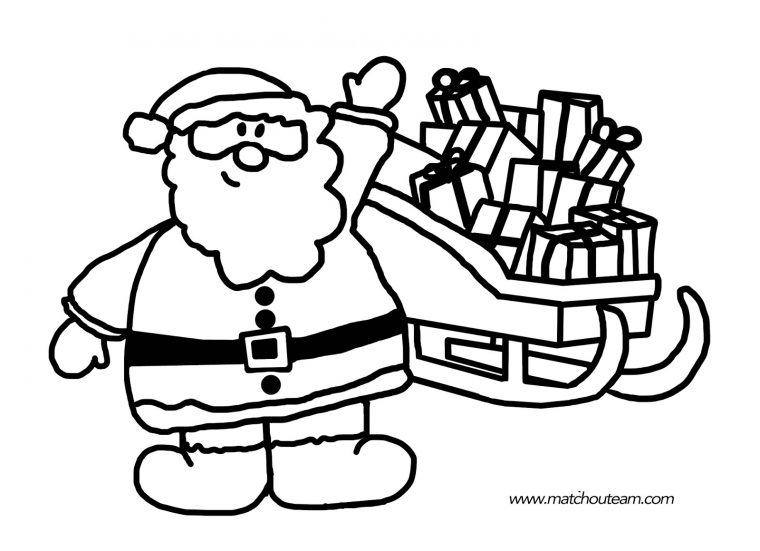 Dessin Pere Noel A Colorier En Ligne destiné Coloriage De Père Noel Gratuit A Imprimer