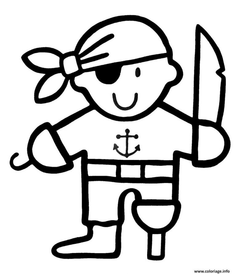 Dessin Pirate Maternelle Jambe Bois Coloriage Gratuit À dedans Dessin A Imprimer De Pirate