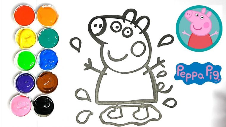 Dessin Pour Bébé – Comment Dessiner Et Colorier Peppa Pig | Kiwi Kids –  Coloriage ✩ destiné Peppa Pig A Colorier