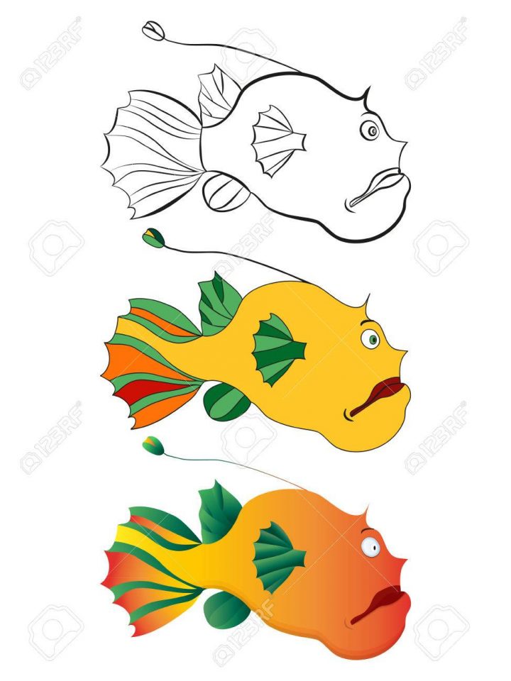 Dessin Stylisé D'illustration De Livre De Poissons Pour Enfants, Jeux De  Cartes Flash, Autocollants Ou Applications Mobiles. Vector Eps10 intérieur Jeux Flash Enfant