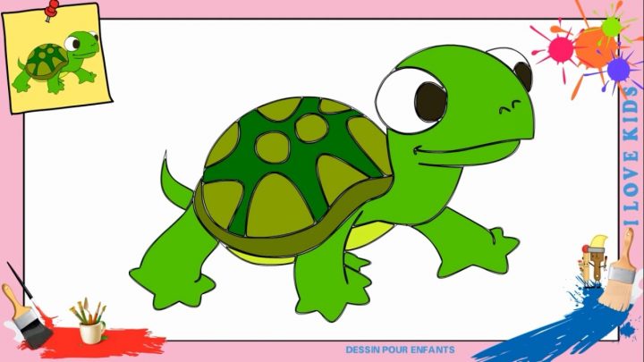 Dessin Tortue – Comment Dessiner Une Tortue Facilement Etape Par Etape Pour  Enfants à Dessiner Une Tortue