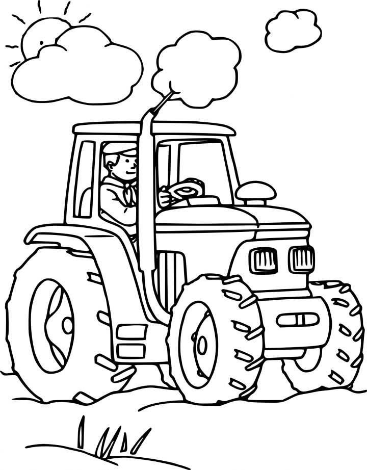 Dessin Tracteur Agricole. Dessin Colorier Dun Tracteur dedans Coloriage Tracteur Tom À Imprimer