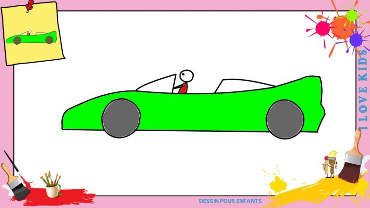 Dessin Voiture De Course – Comment Dessiner Une Voiture De Course  Facilement Pour Enfants pour Apprendre A Dessiner Une Voiture